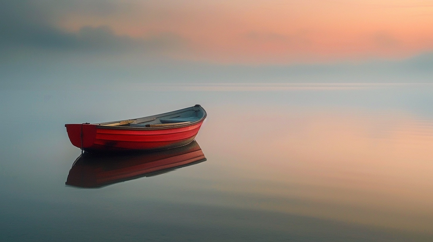 Békés, csendes tó csónakkal meditálni hív.