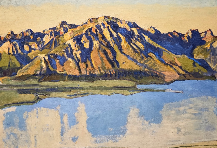 Hodler A Gammont Caux felol reggeli fenyben